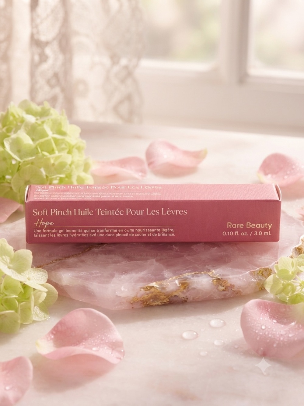 Rare Beauty Soft Pinch Tinted Lip Oil — Rose Pink color hope